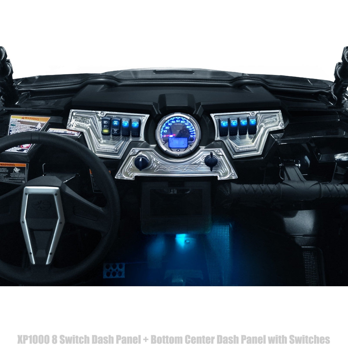 50 Caliber Racing RZR XP1000 8-Switch Billet Aluminum Dash Panel