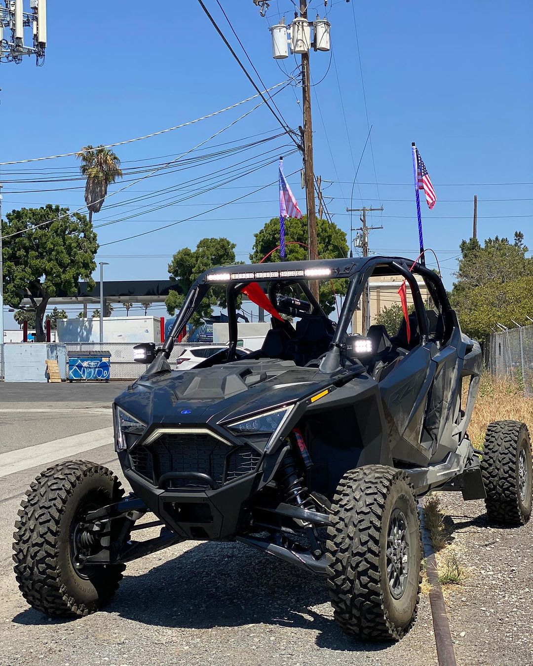 Photo of Polaris Pro R RZR 30" Roof Mounts For Light Bar or MPM Mount by GGLighting - Premium rzr roof mount for UTVs / Side by Sides