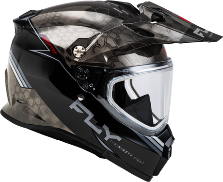 Photo of TREKKER CW CONCEAL HELMET DUAL SHLD BLACK/GREY/WHITE LG by FLY RACING - Premium Helmets for UTVs / Side by Sides