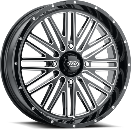 Photo of MOMENTUM WHEEL BLK/MAC 20X6.5 4/156 4+2.5 (+10MM) by ITP - Premium Wheels for UTVs / Side by Sides