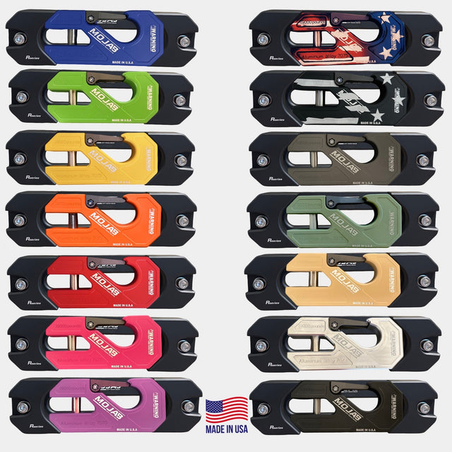 Photo of Aluminum Recessed Winch Shackle with Fairlead Kit, closed latch (LIFE TIME WARRANTY*) by MOJAB OFFROAD - Premium Winches & Winch Mounts for UTVs / Side by Sides