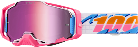 100% Armega HiPER Goggles - Lefreak HiPER Pink Mirror Lens