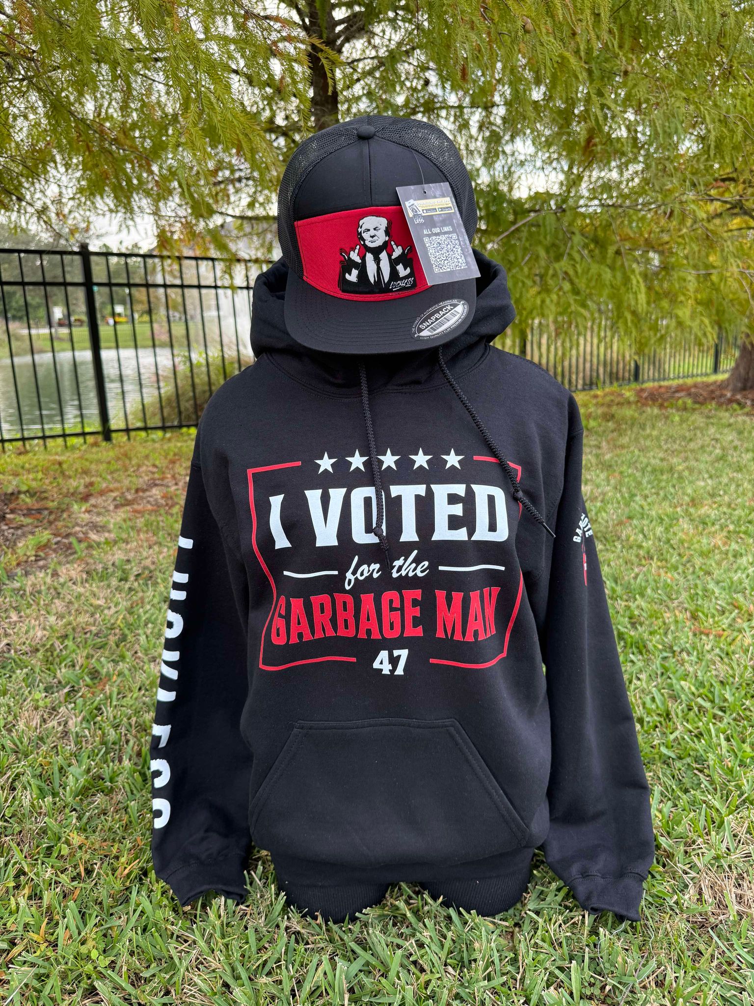 Photo of I Voted for the Garbage Man Hoodie by Luckless Outfitters - Premium Hoodie for UTVs / Side by Sides