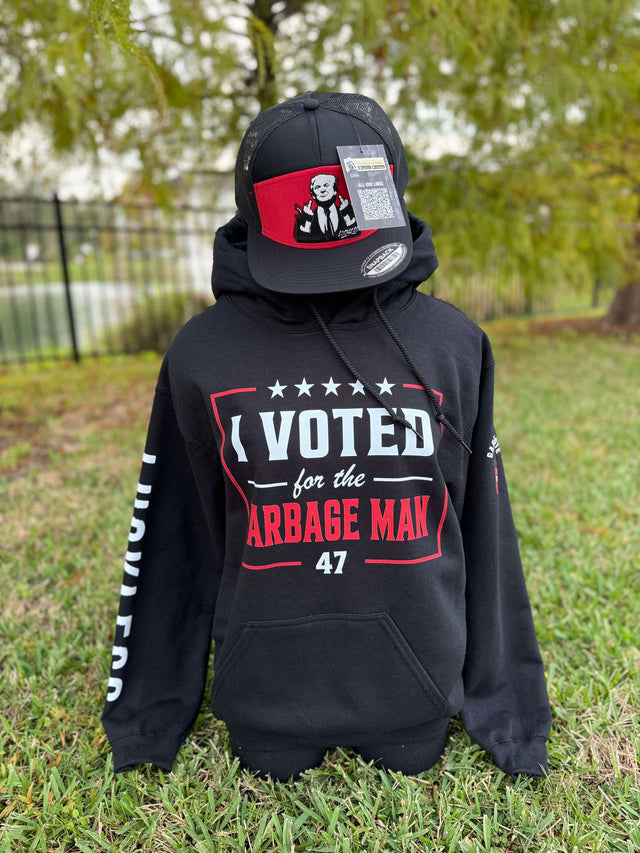 Photo of I Voted for the Garbage Man Hoodie by Luckless Outfitters - Premium Hoodie for UTVs / Side by Sides