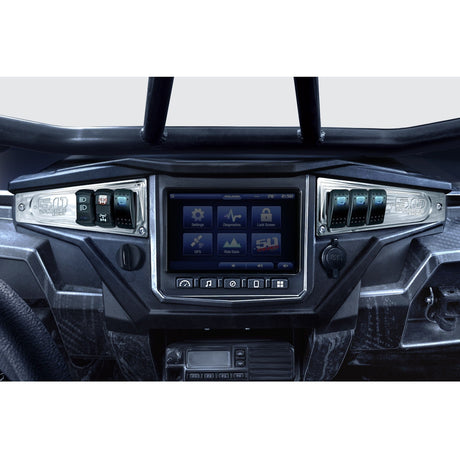 50 Caliber Racing Polaris RZR XP1000 Ride Command 6-Switch CNC Billet Dash Panel - Multiple Colors + Optional Switches (