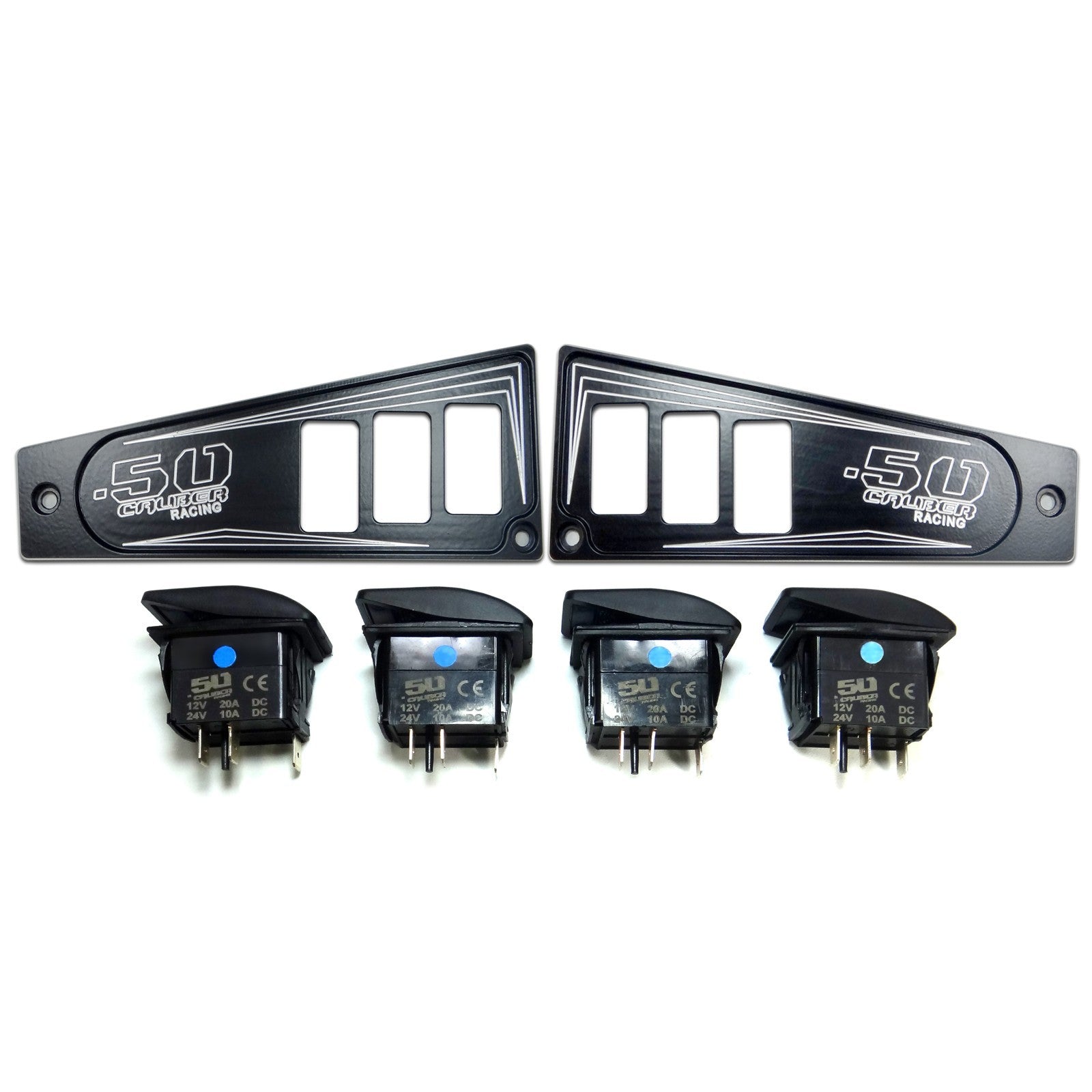 Polaris RZR XP1000 Ride Command 6-Switch CNC Billet Dash Panel - Multiple Colors + Optional Switches (2017+)