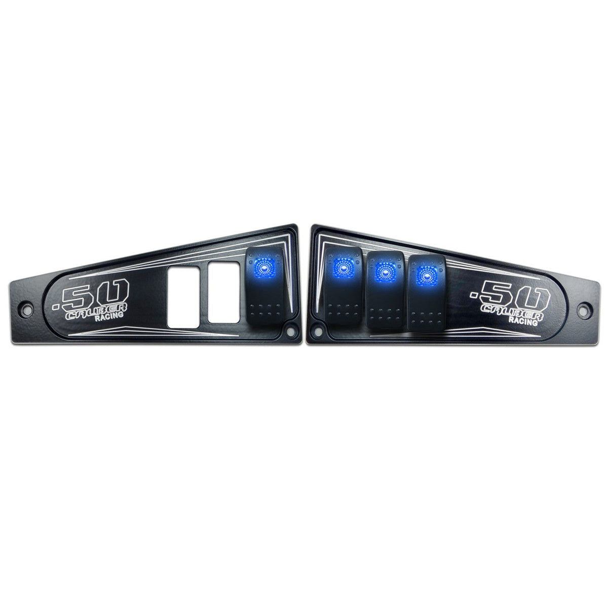 50 Caliber Racing Polaris RZR XP1000 Ride Command 6-Switch CNC Billet Dash Panel - Multiple Colors + Optional Switches (
