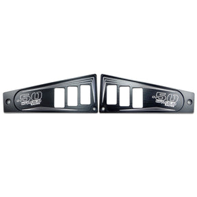 50 Caliber Racing Polaris RZR XP1000 Ride Command 6-Switch CNC Billet Dash Panel - Multiple Colors + Optional Switches (