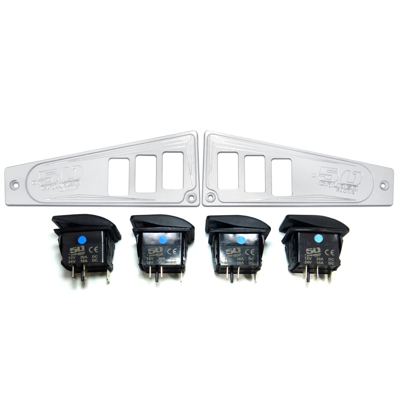 Polaris RZR XP1000 Ride Command 6-Switch CNC Billet Dash Panel - Multiple Colors + Optional Switches (2017+)