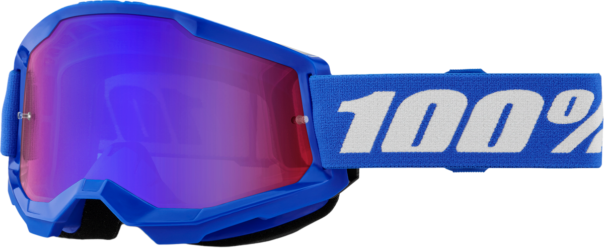 100% Strata 2 Goggles - Blue Mirror Red/Blue Lens