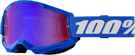 100% Strata 2 Goggles - Blue Mirror Red/Blue Lens
