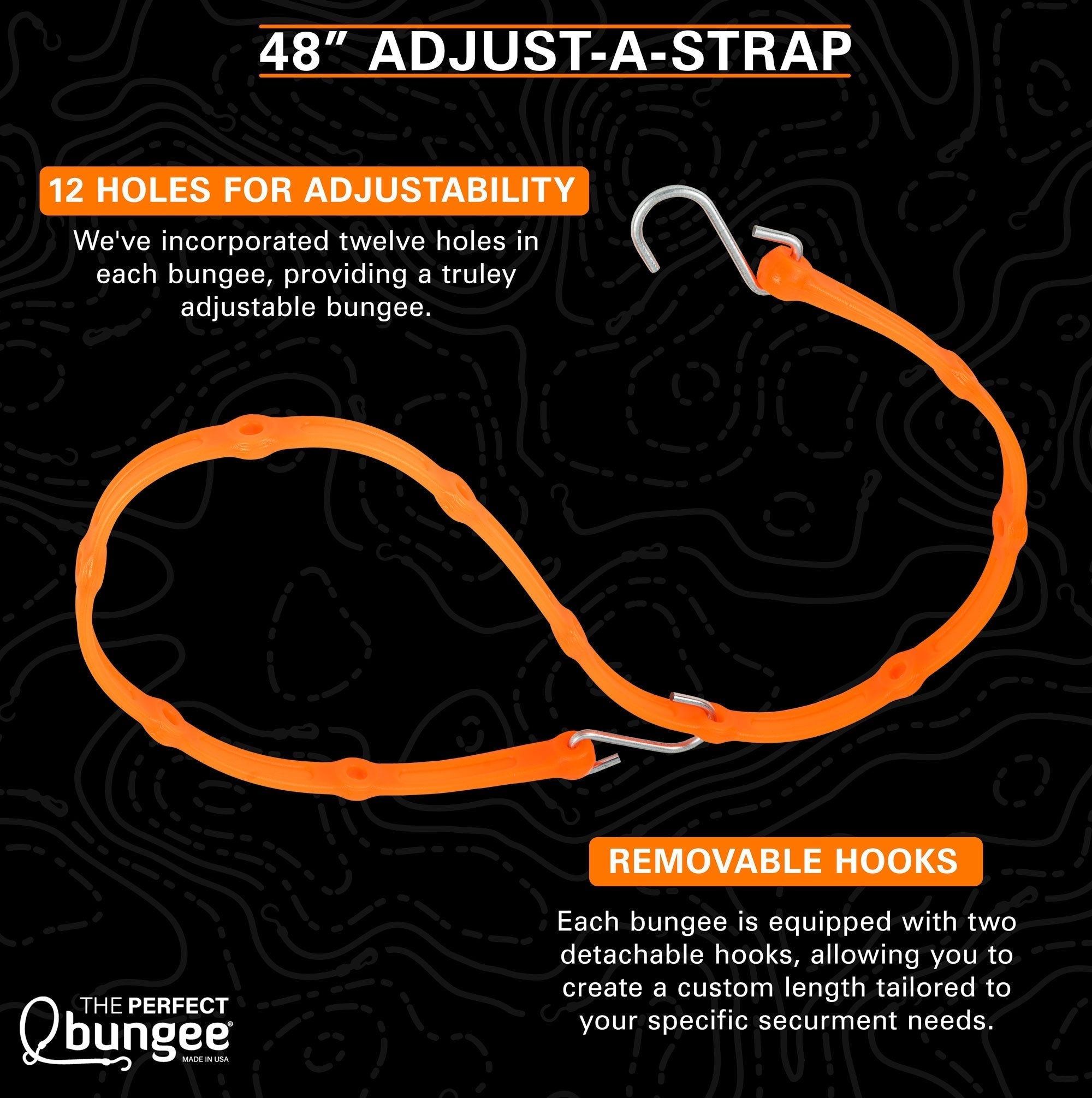 Photo of 48" Adjust-A-Strap® Adjustable Bungee Strap 2 Pack by ShockStrap - Premium for UTVs / Side by Sides