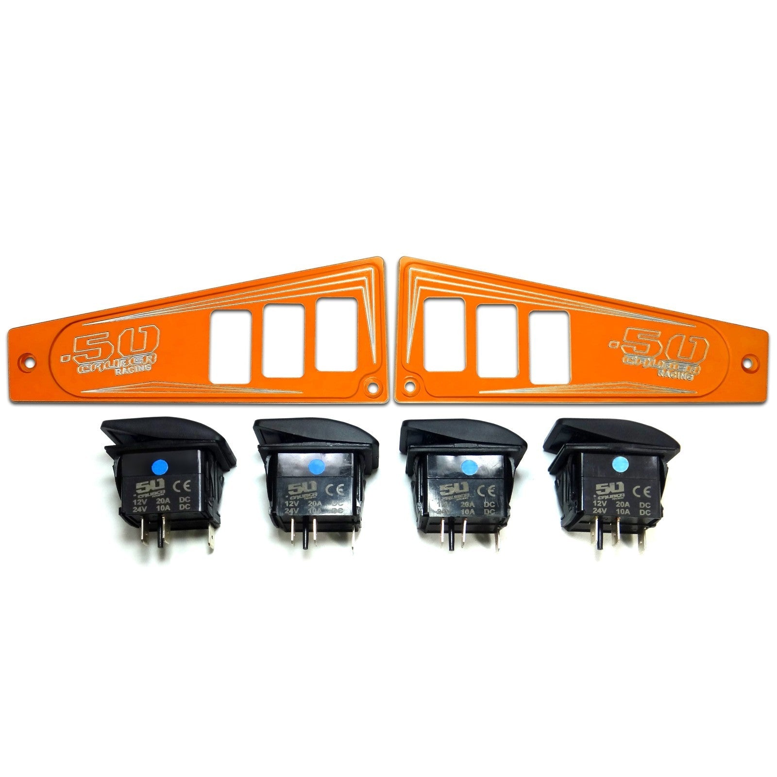 Polaris RZR XP1000 Ride Command 6-Switch CNC Billet Dash Panel - Multiple Colors + Optional Switches (2017+)