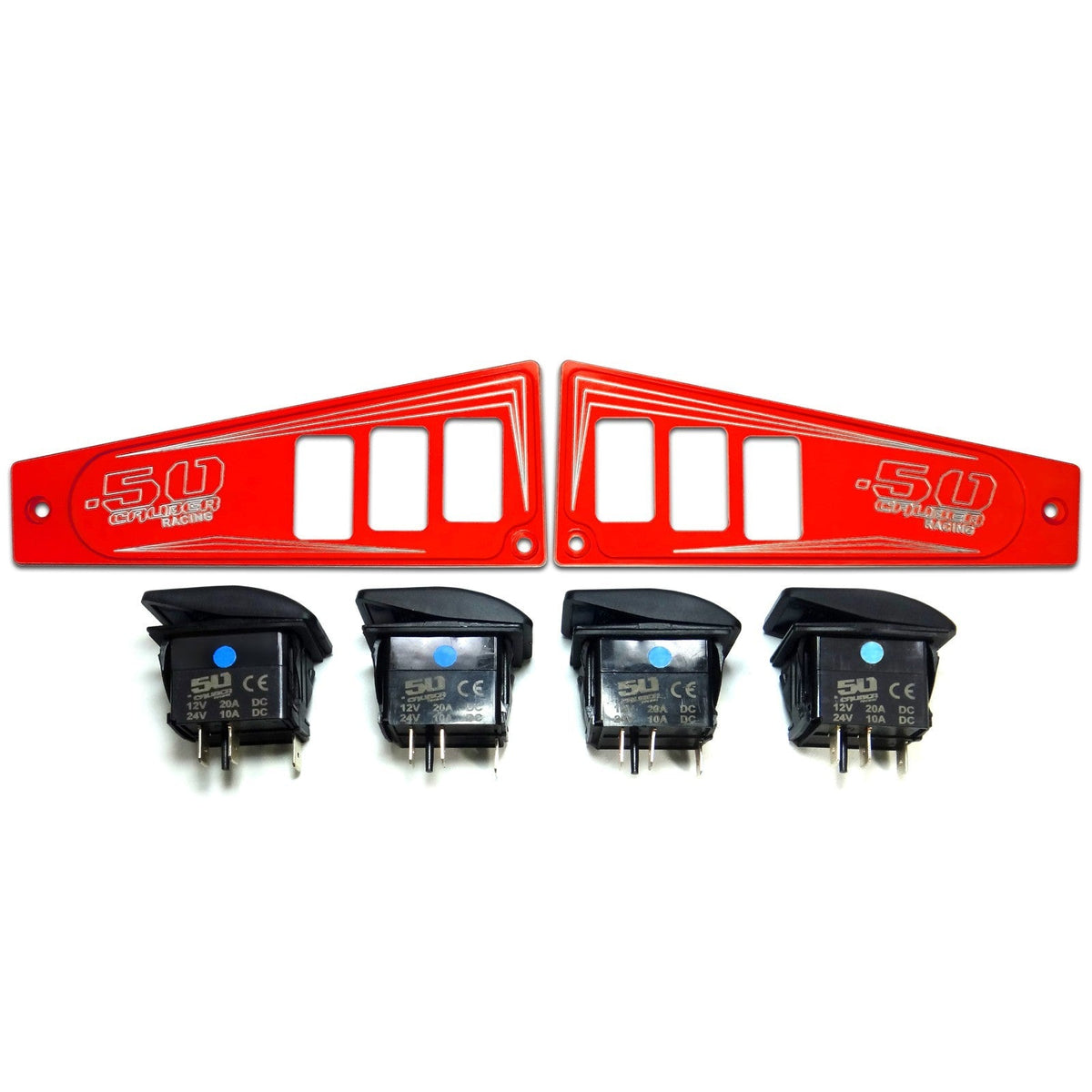 Polaris RZR XP1000 Ride Command 6-Switch CNC Billet Dash Panel - Multiple Colors + Optional Switches (2017+)