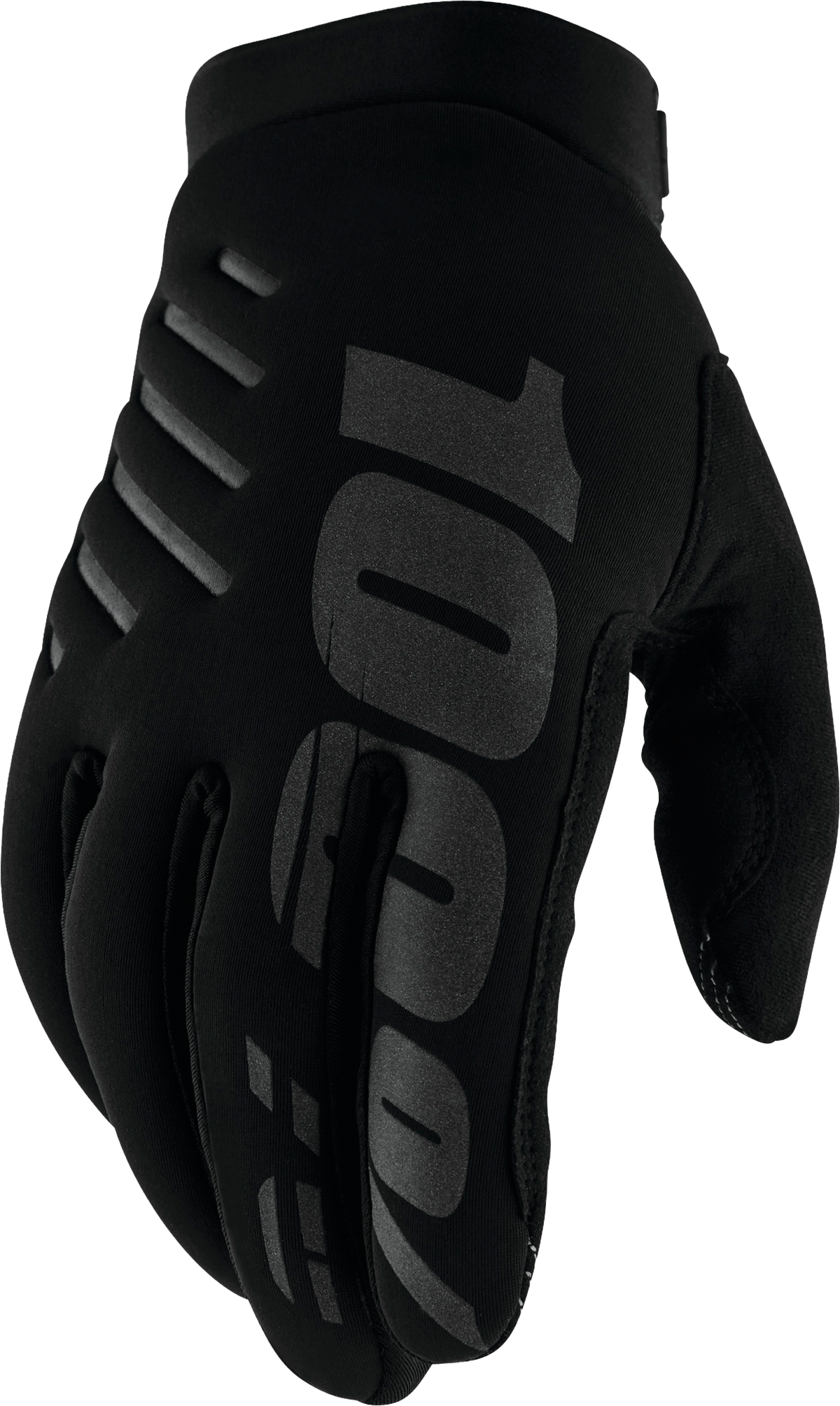 100% Brisker Youth Cold Weather Riding Gloves - Black, Large
