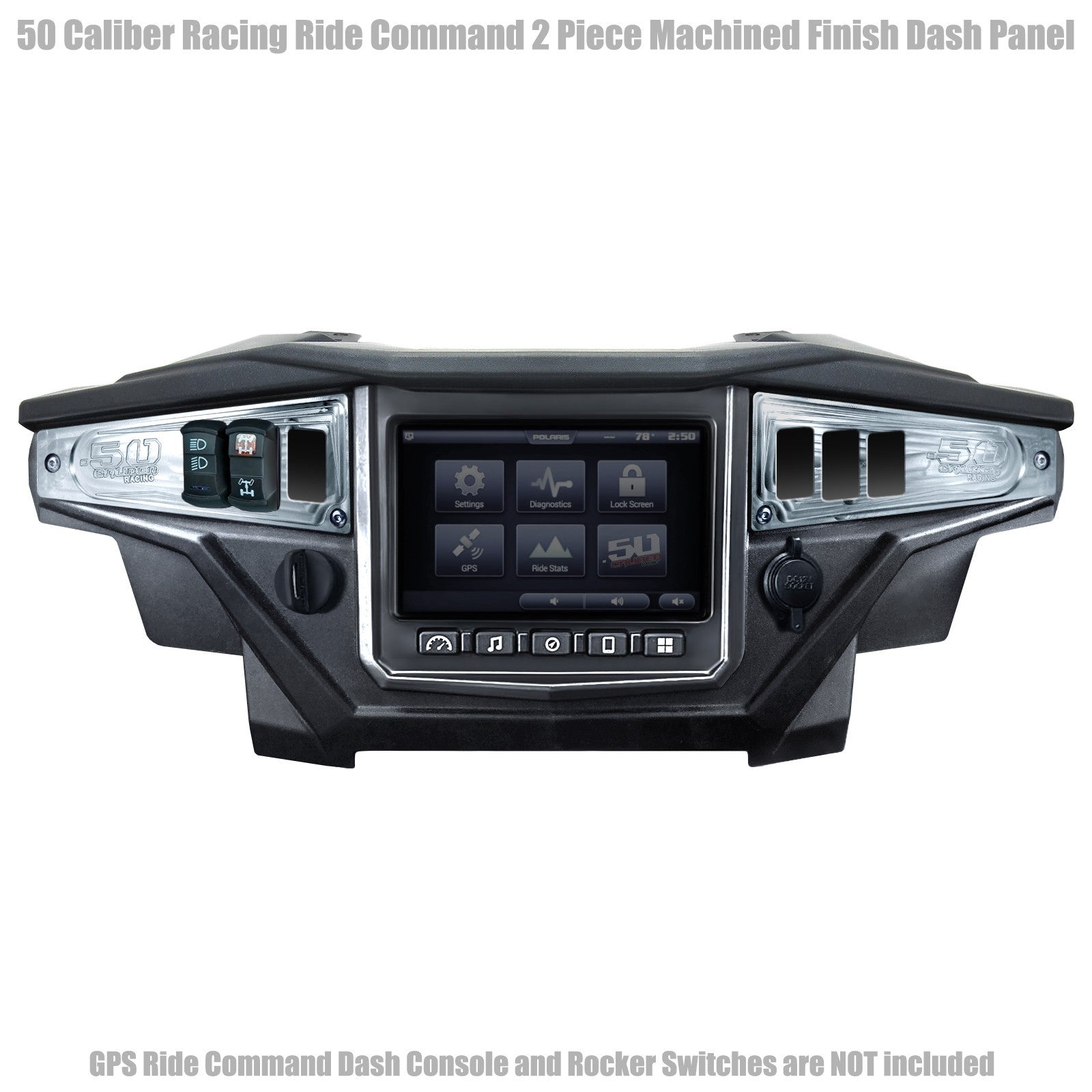 Polaris RZR XP1000 Ride Command 6-Switch CNC Billet Dash Panel - Multiple Colors + Optional Switches (2017+)