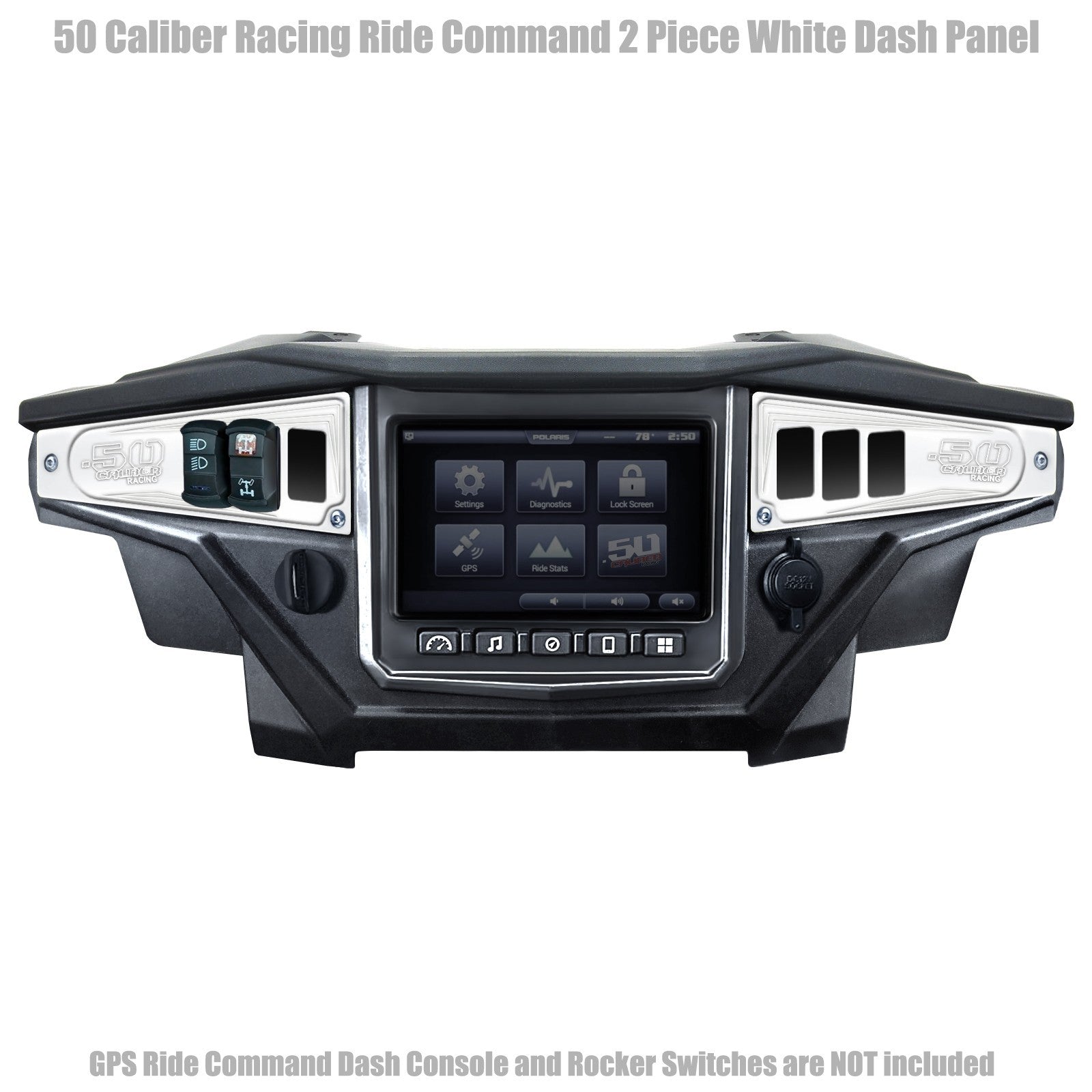 Polaris RZR XP1000 Ride Command 6-Switch CNC Billet Dash Panel - Multiple Colors + Optional Switches (2017+)