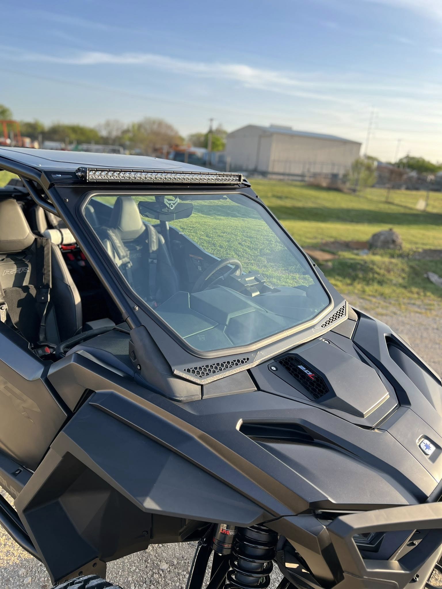 Photo of Moto Armor ABF Fabrication 2025+ Pro Series Full Glass Windshield by Moto Armor - Premium for UTVs / Side by Sides