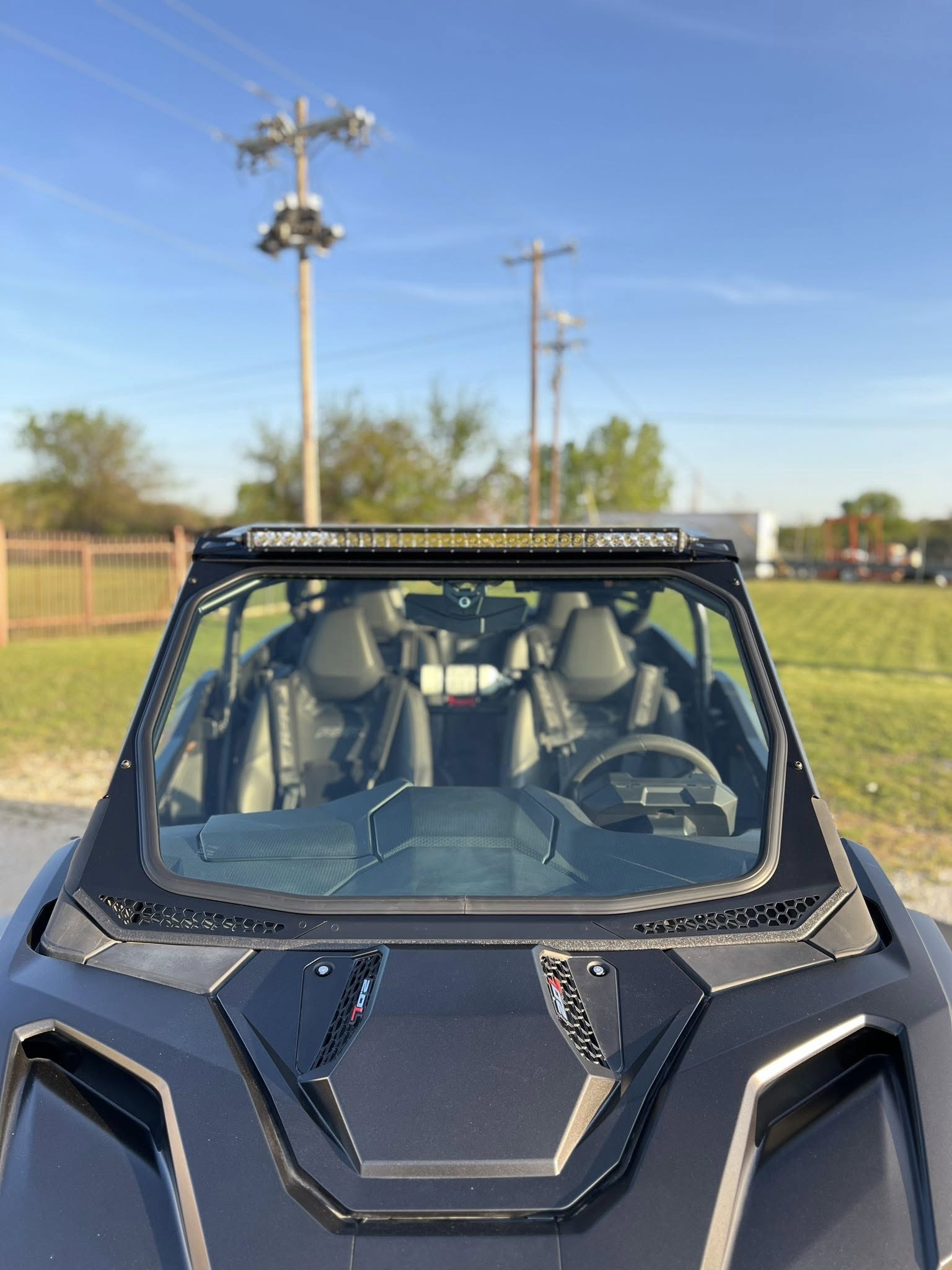 Photo of Moto Armor ABF Fabrication 2025+ Pro Series Full Glass Windshield by Moto Armor - Premium for UTVs / Side by Sides