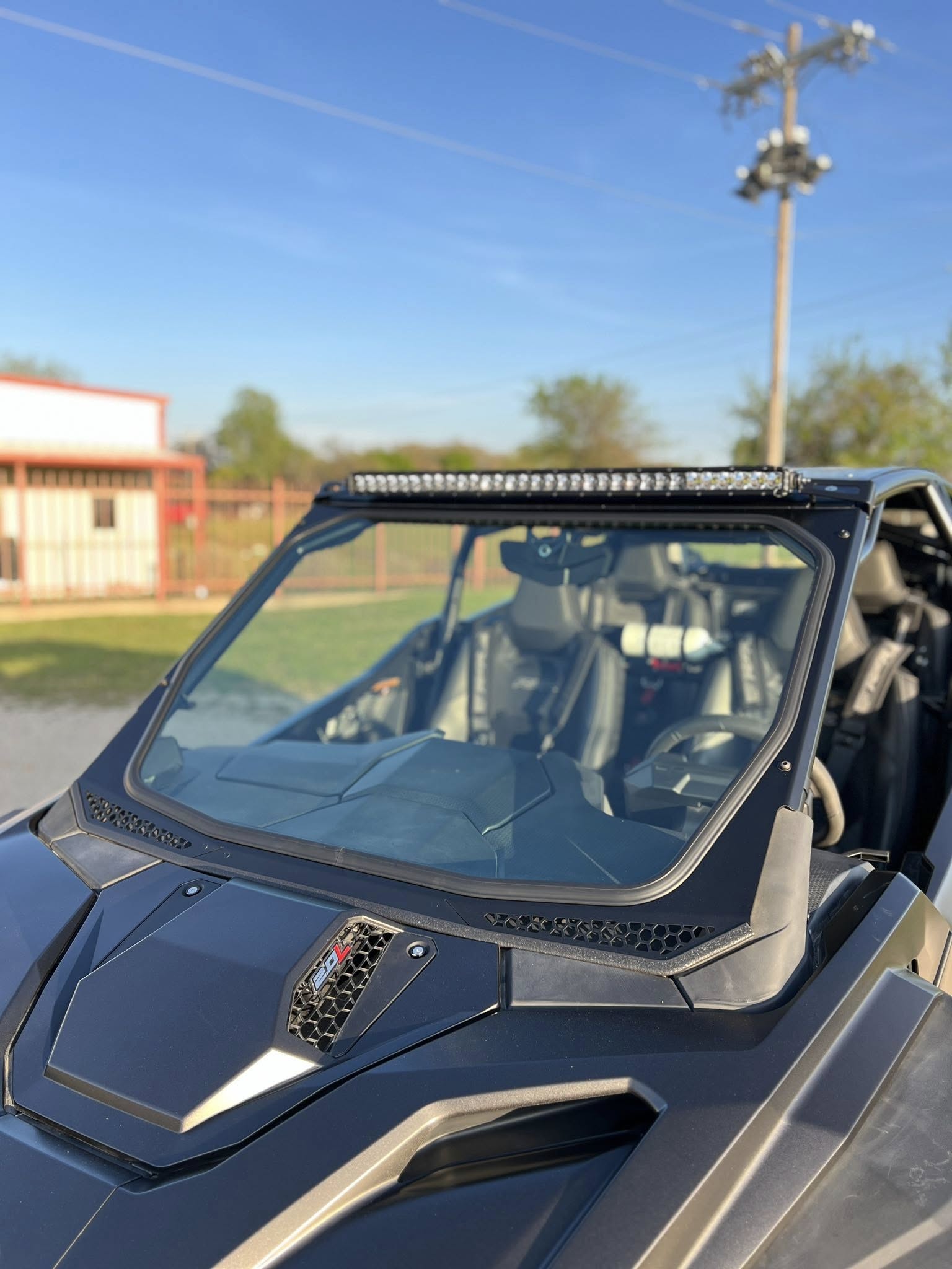 Photo of Moto Armor ABF Fabrication 2025+ Pro Series Full Glass Windshield by Moto Armor - Premium for UTVs / Side by Sides