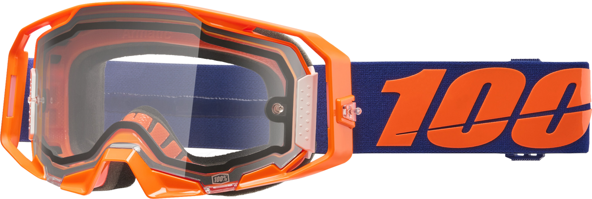 100% ARmatic Enduro Moto Goggles - Neon Orange Clear