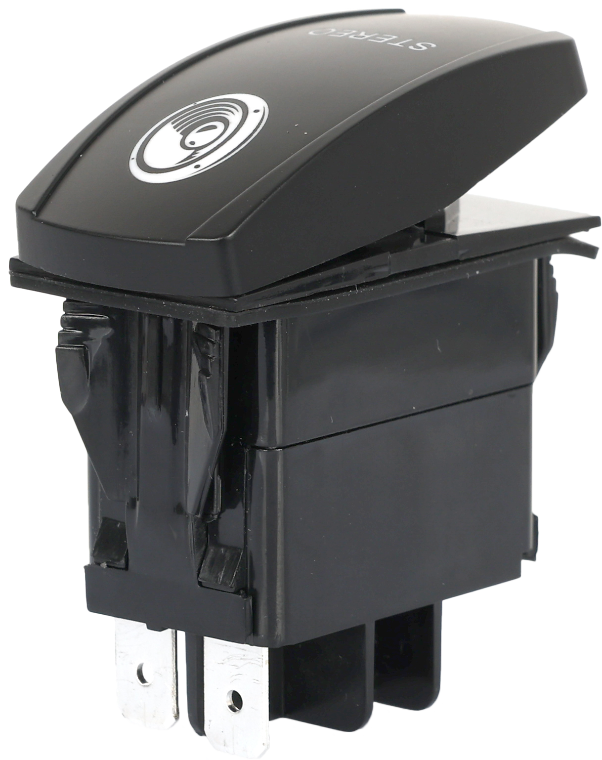 Photo of STEREO ACCESSORY SWITCH PRO SERIES BACKLIT by OPEN TRAIL - Premium Switches for UTVs / Side by Sides