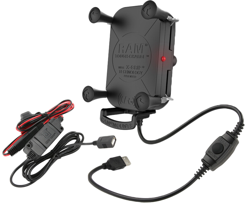 Photo of WIRELESS CHARGING HOLDER TOUGH CHARGE X-GRIP W/HARNESS by RAM - Premium Mounts/Brackets for UTVs / Side by Sides