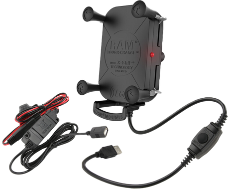 Photo of WIRELESS CHARGING HOLDER TOUGH CHARGE X-GRIP W/HARNESS by RAM - Premium Mounts/Brackets for UTVs / Side by Sides