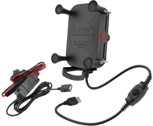 Photo of WIRELESS CHARGING HOLDER TOUGH CHARGE X-GRIP W/HARNESS by RAM - Premium Mounts/Brackets for UTVs / Side by Sides