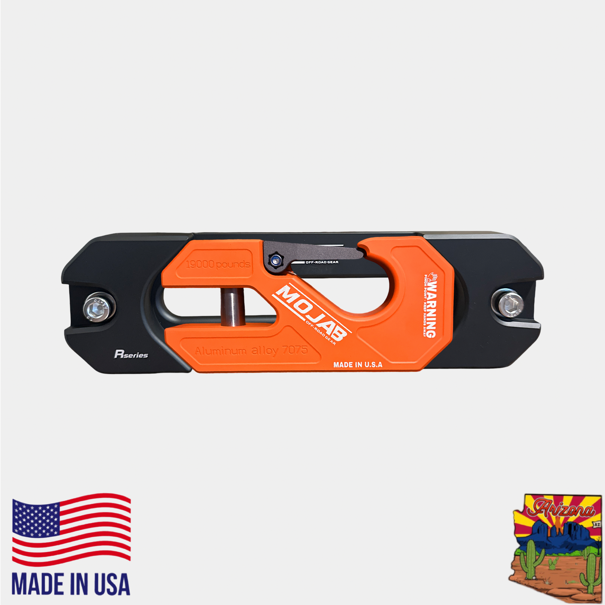 Photo of Aluminum Recessed Winch Shackle with Fairlead Kit, closed latch (LIFE TIME WARRANTY*) by MOJAB OFFROAD - Premium Winches & Winch Mounts for UTVs / Side by Sides