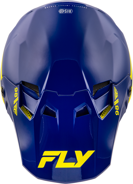 Photo of FORMULA CC OBJECTIVE HELMET NAVY/YELLOW LG by FLY RACING - Premium Helmets for UTVs / Side by Sides