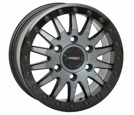 Photo of SB8 WHEEL 15X7 6+1 (+68MM) 6/5.5 MATTE BRUSHED GREY by SYSTEM 3 - Premium Wheels for UTVs / Side by Sides