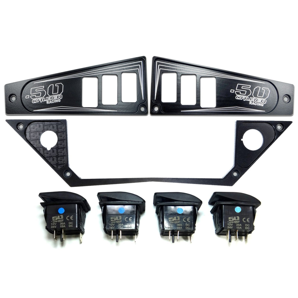 Polaris RZR XP1000 Ride Command 6-Switch CNC Billet Dash Panel