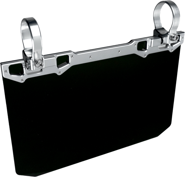Photo of 12" X 8" NARROW MOUNT SUN VISO W/SOLID BLACK SHIELD- SILVER by AXIA - Premium Mounts/Brackets for UTVs / Side by Sides