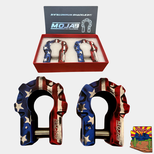 American Flag - 3/4'' Extreme duty Aluminum Shackle set (9T)