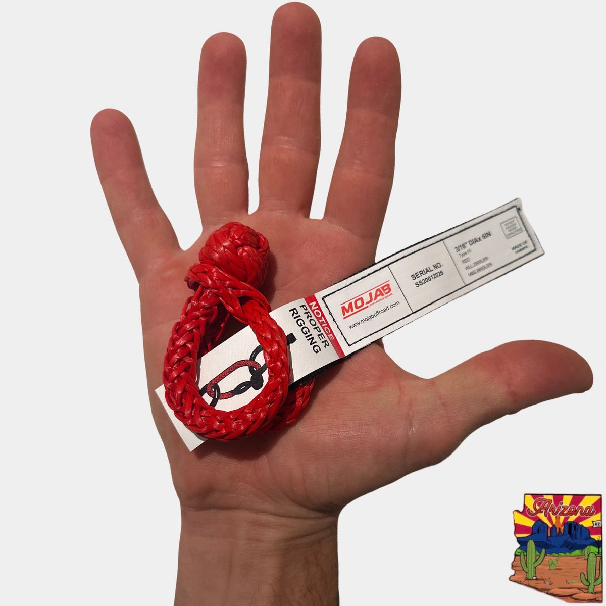Photo of Micro Soft Shackle 3/16'' x 6'' – Keychain & Recovery (Lifetime Warranty) by MOJAB OFFROAD - Premium for UTVs / Side by Sides