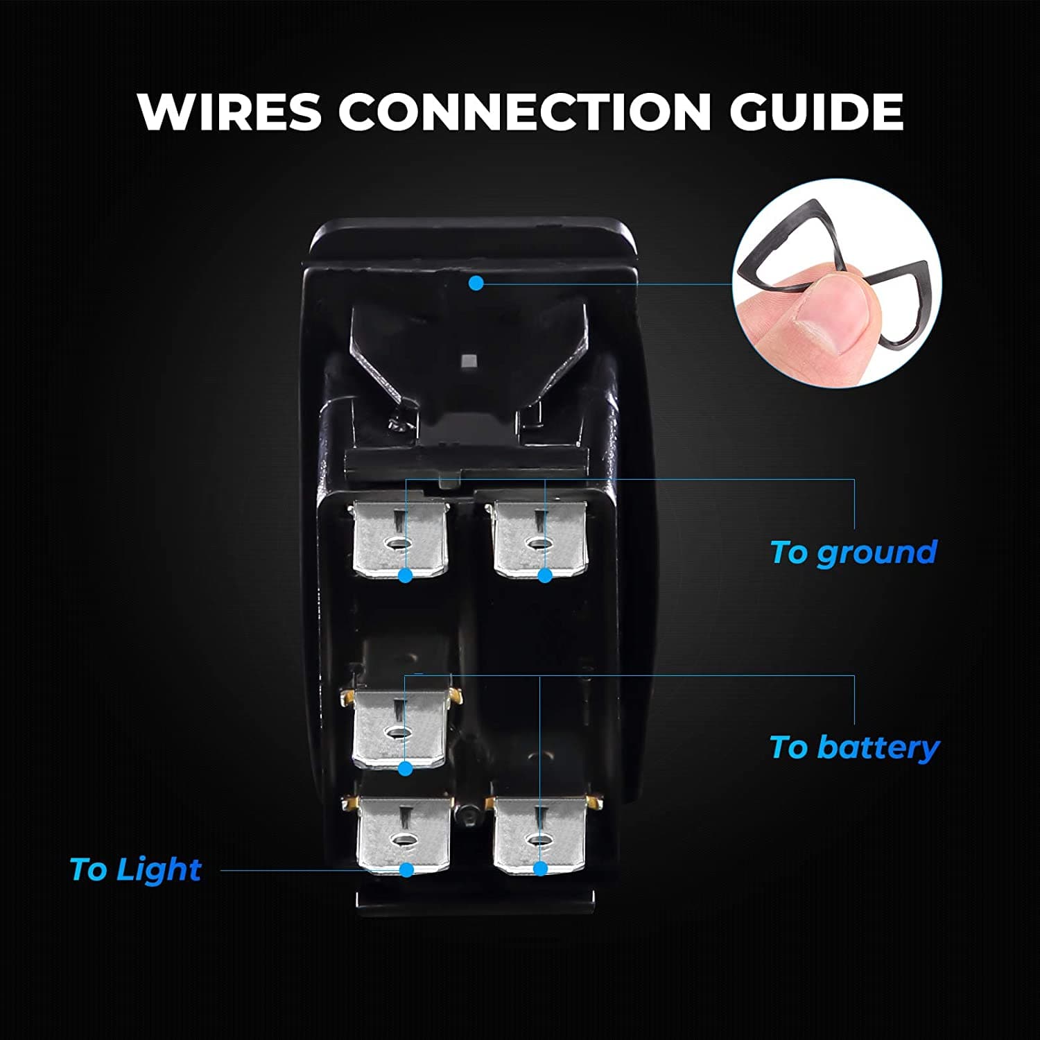 Photo of 2PCS Whip Light w/RF, APP Control & Flag mount & 12V Switch On-off by Kemimoto - Premium for UTVs / Side by Sides