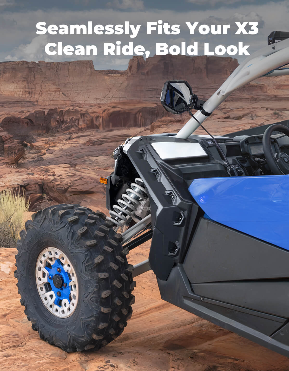 Photo of Fender Flares for Can-Am Maverick X3 / X3 Max by Kemimoto - Premium for UTVs / Side by Sides