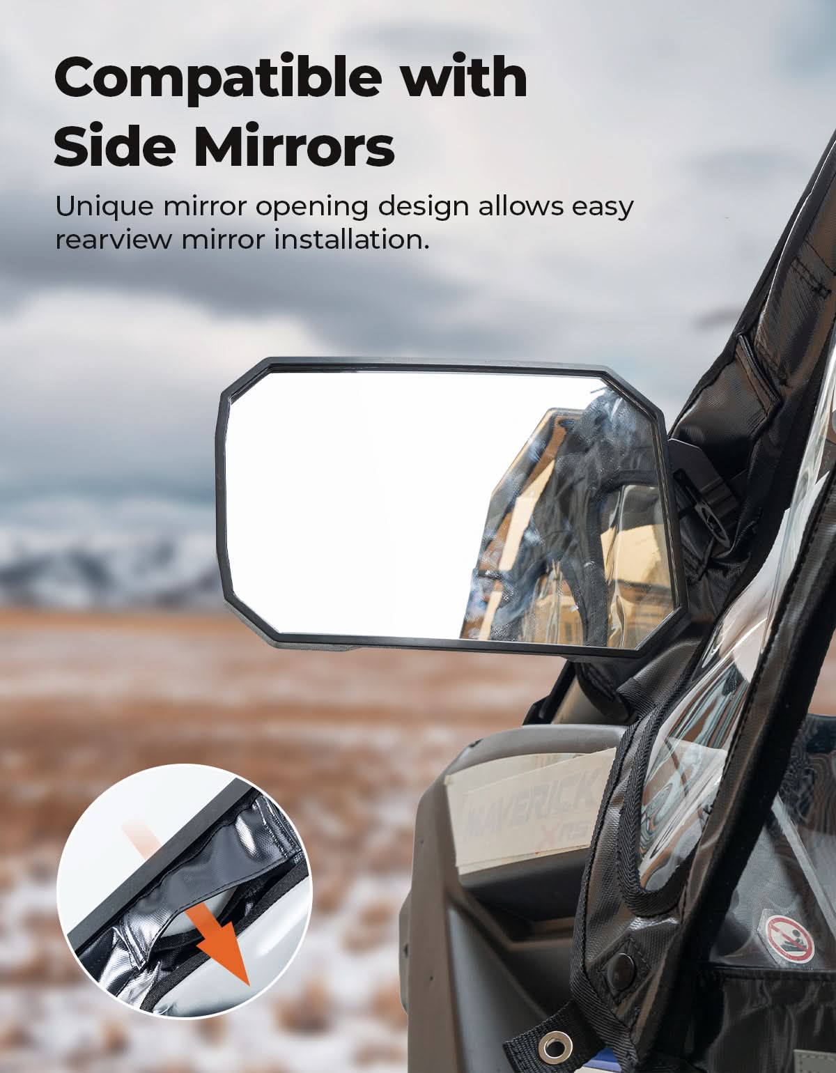 Photo of Soft Cab Enclosures Upper Windows for Can-am Maverick X3 by Kemimoto - Premium for UTVs / Side by Sides