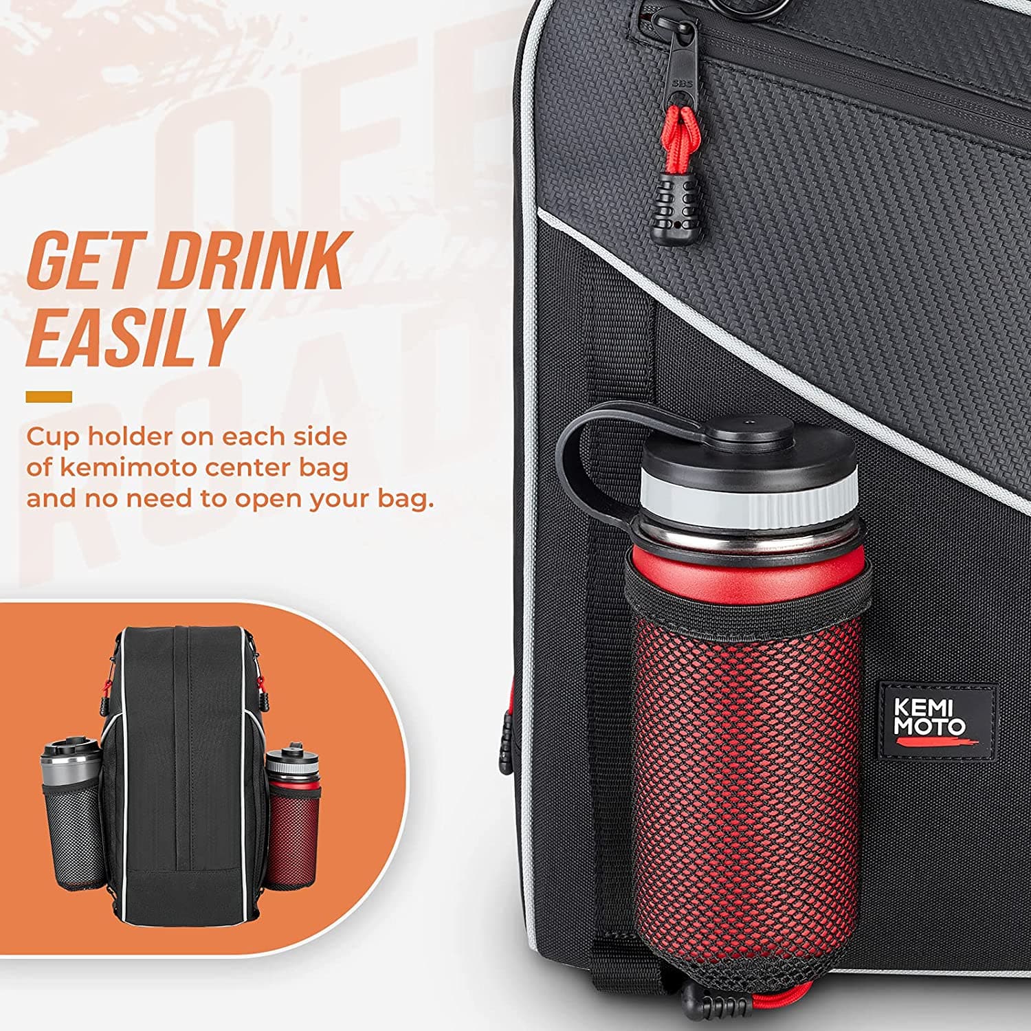 Photo of Removable Central Storage for Can-Am Maverick Sport Max by Kemimoto - Premium for UTVs / Side by Sides