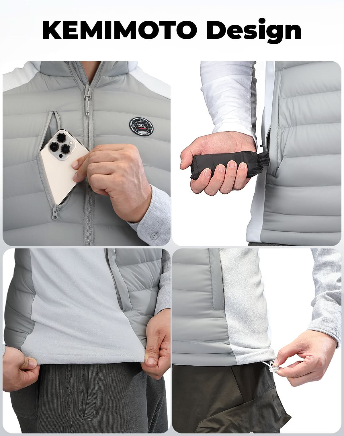 Photo of Heated Vest for Women and Men Thermal Reflective with Battery Pack by Kemimoto - Premium for UTVs / Side by Sides