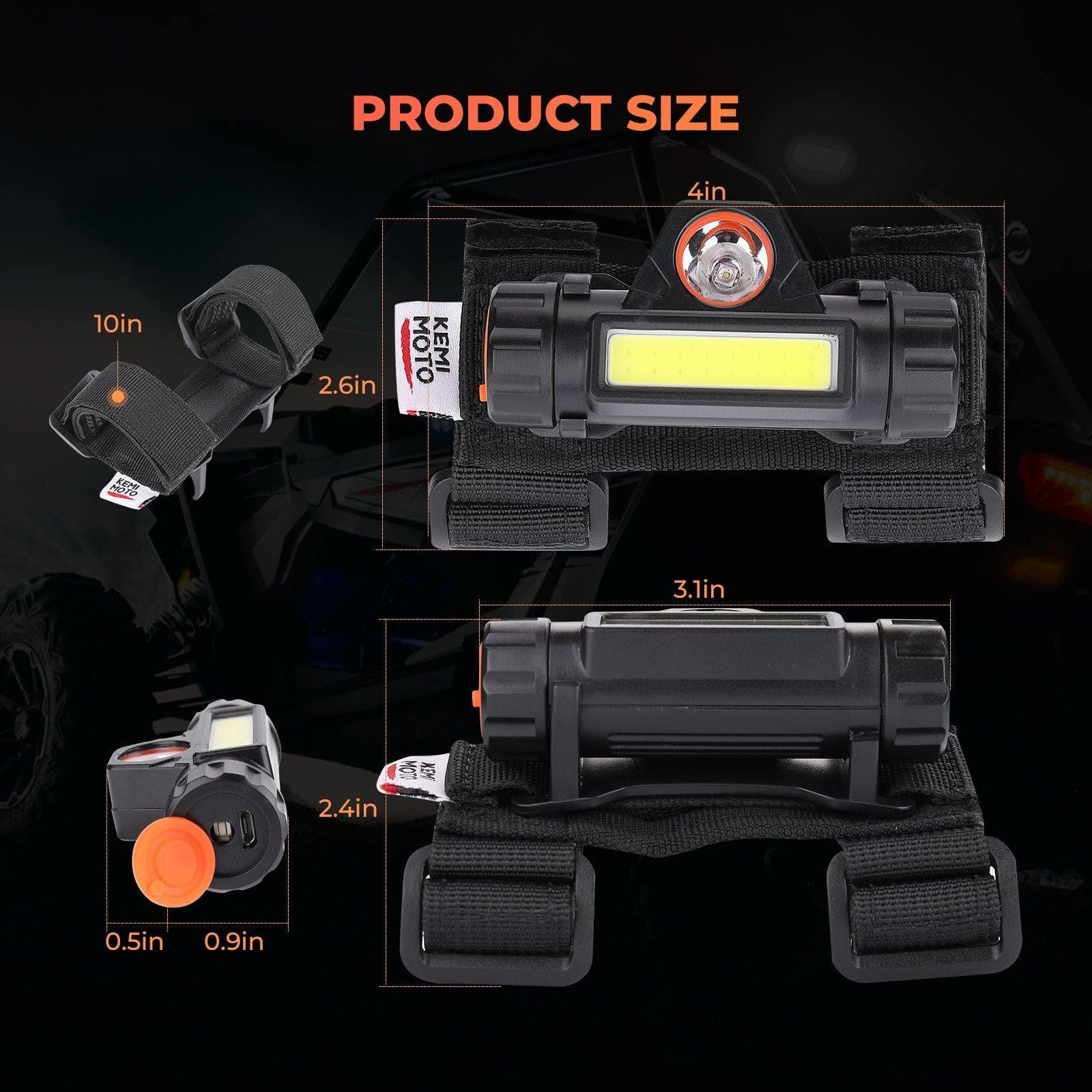 Photo of UTV Universal Interior Lights for 1.25-2" Roll bar by Kemimoto - Premium for UTVs / Side by Sides