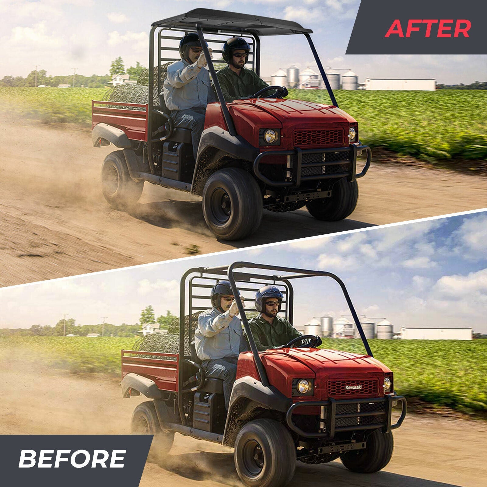 Photo of Hard Roof Top for Kawasaki Mule 2010 2510 3010 4010 by Kemimoto - Premium for UTVs / Side by Sides