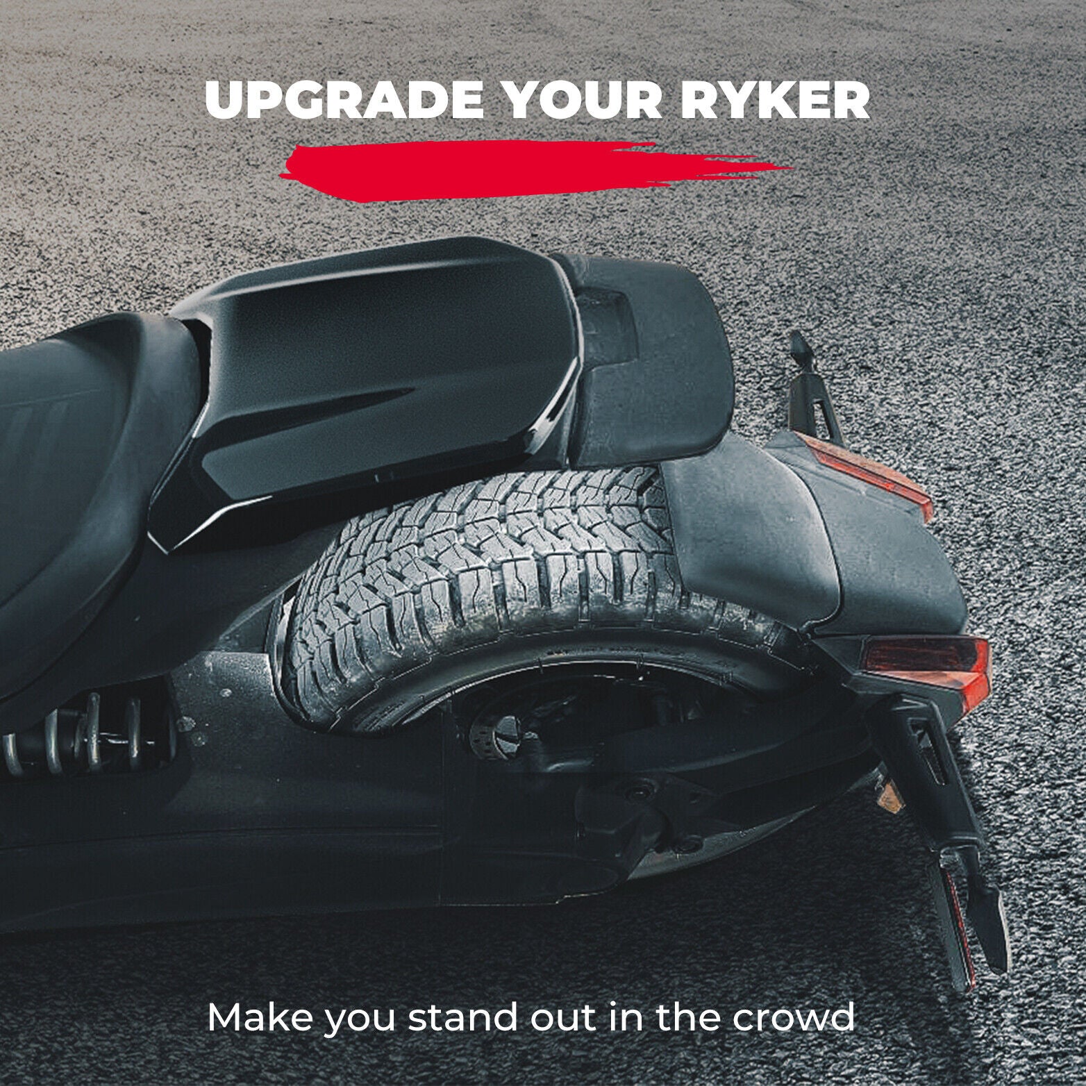 Photo of Seat Cowl Cover for Can-Am Ryker by Kemimoto - Premium for UTVs / Side by Sides