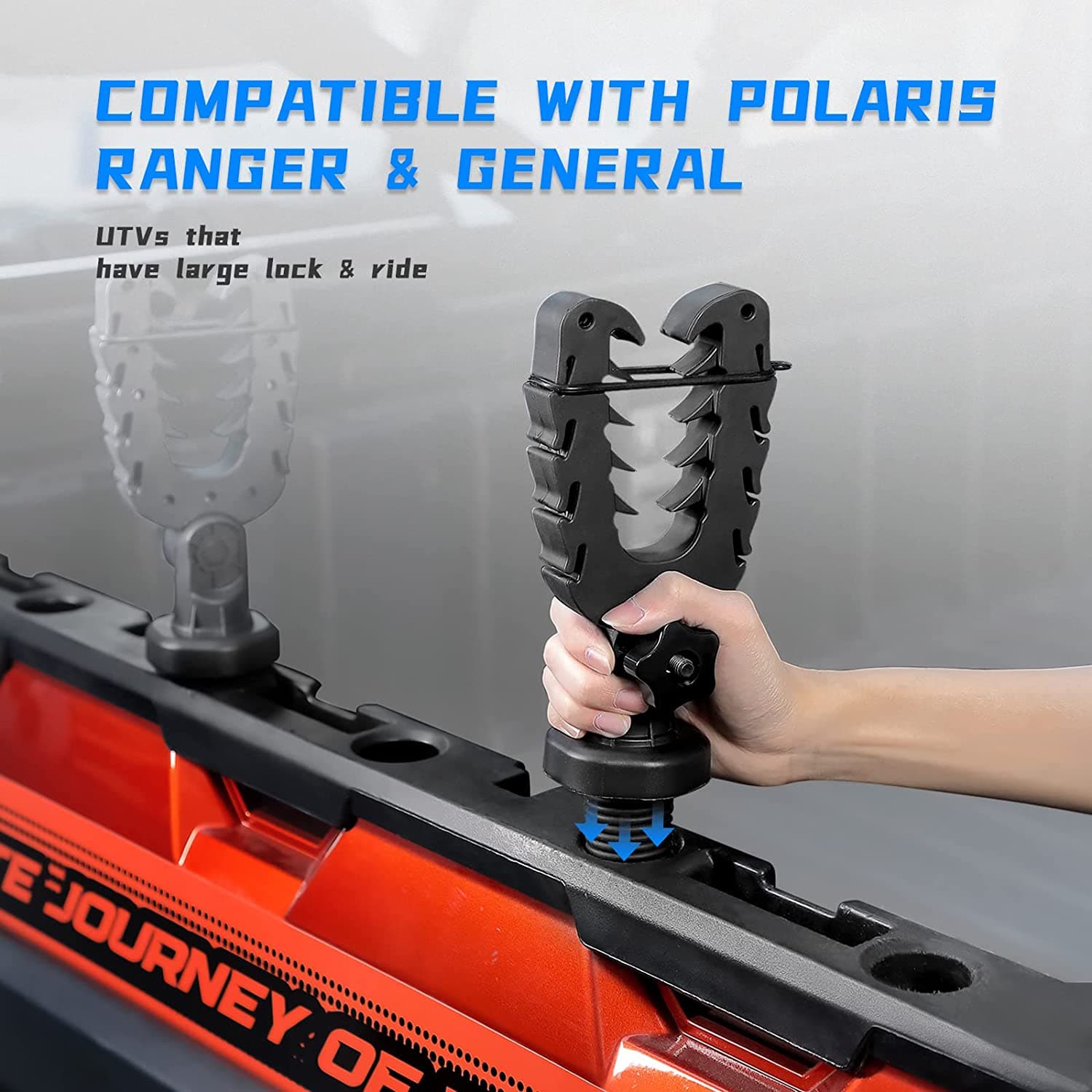 Photo of UTV Tool Rack Fit Polaris Ranger/ General by Kemimoto - Premium for UTVs / Side by Sides