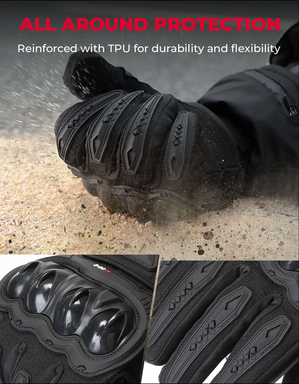 Photo of Heated Motorcycle Gloves Waterproof Windproof Touchscreen with Batteries by Kemimoto - Premium for UTVs / Side by Sides