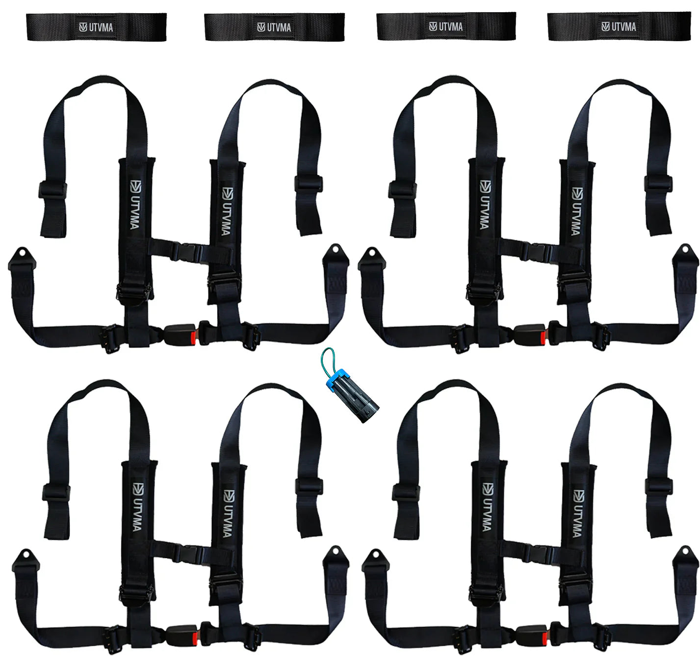 Photo of Four Harness Pack Auto Buckle with Harness Collars by UTV Mountain Accessories - Premium for UTVs / Side by Sides
