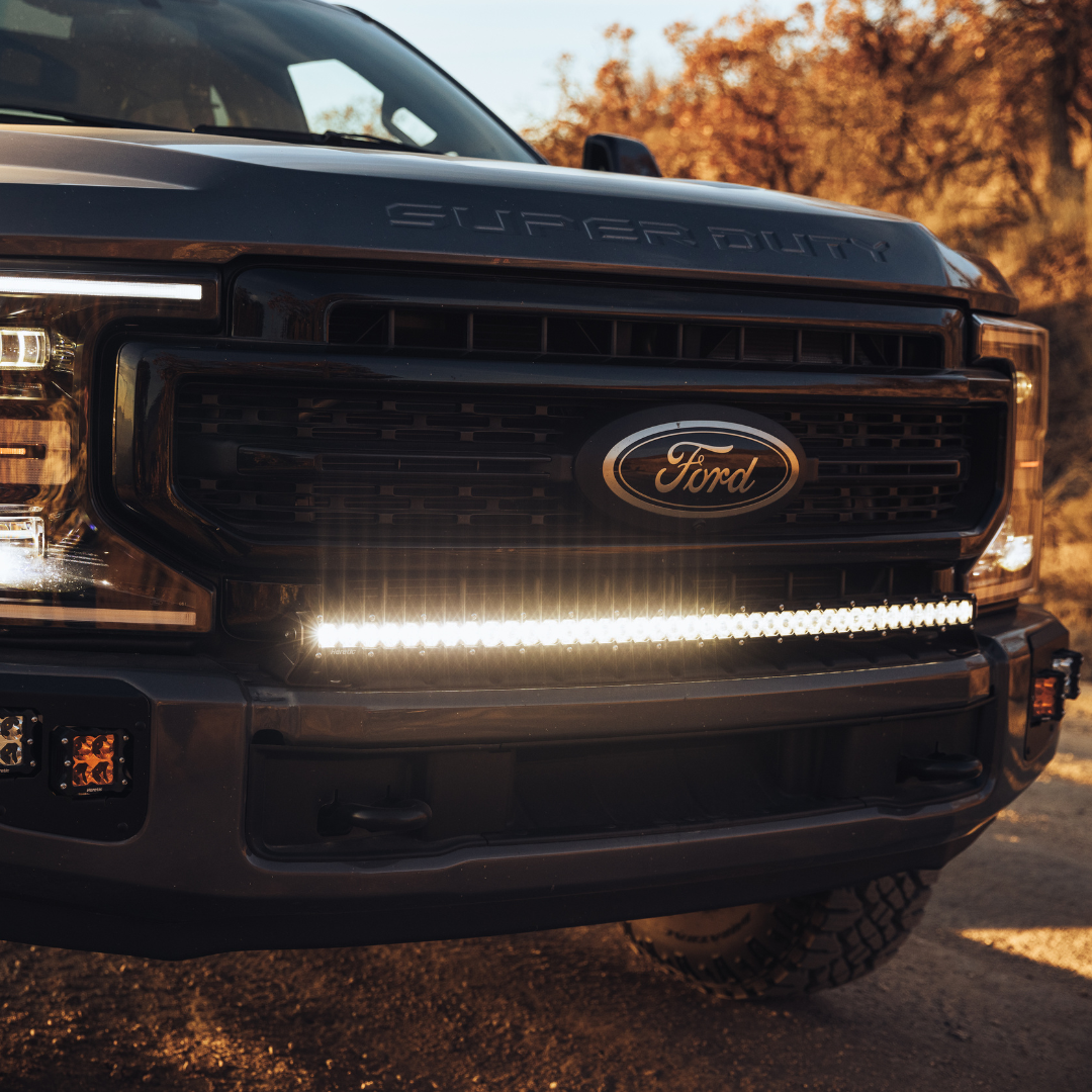 Photo of Ford F-250 and 350 (2020-2022) - 40" Curved LED Bumper Light Bar by Heretic Studio Dealer Portal - Premium for UTVs / Side by Sides