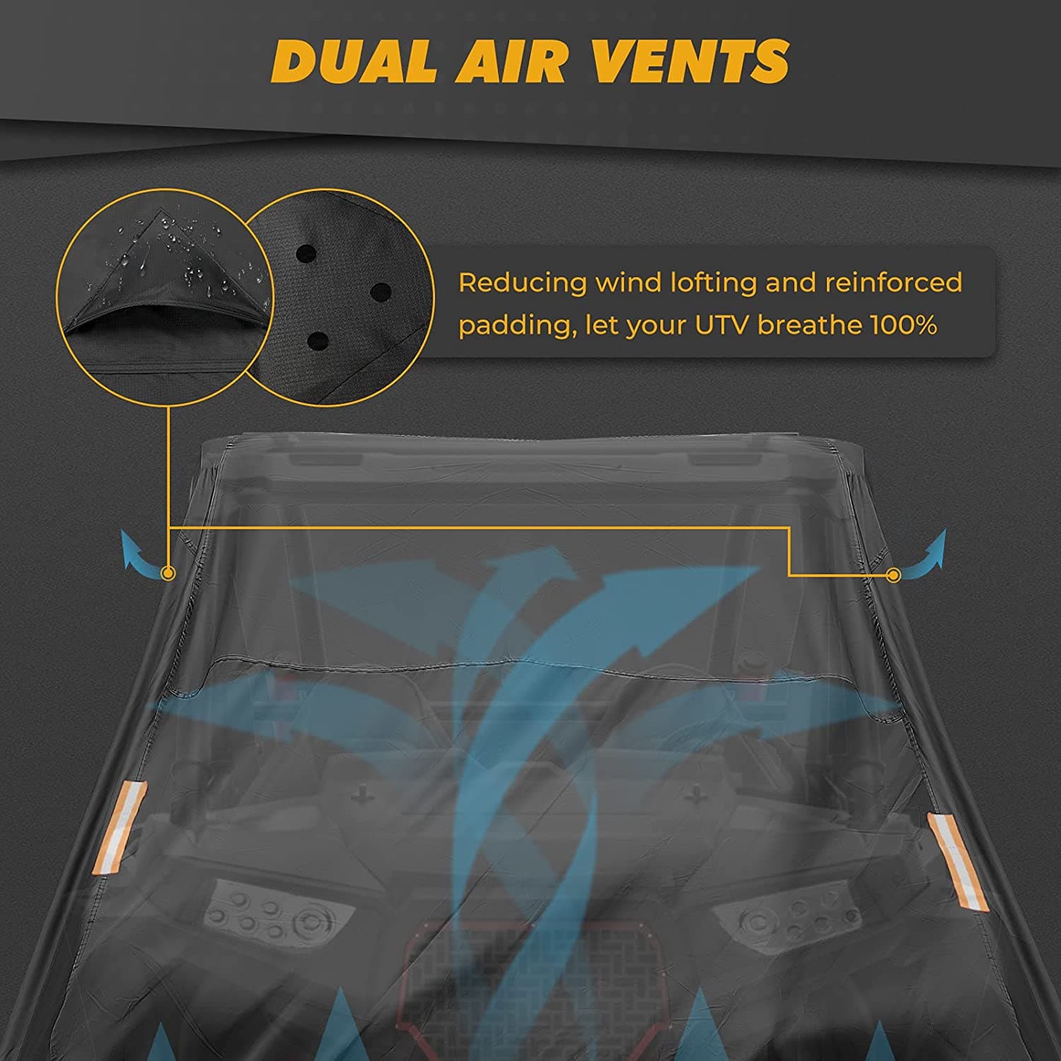 Photo of UTV 420D Waterproof Covers 2 Seater for Can-Am, Polaris, Kawasaki by Kemimoto - Premium for UTVs / Side by Sides