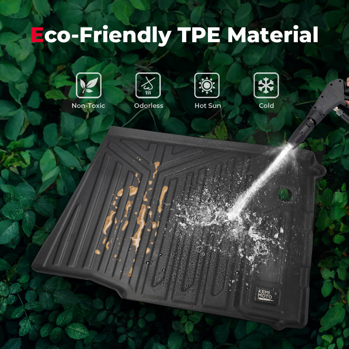 Photo of TPE Floor Mats & Bed Liner for 4-Seater Can-Am Defender HD7|8|9|10 by Kemimoto - Premium for UTVs / Side by Sides